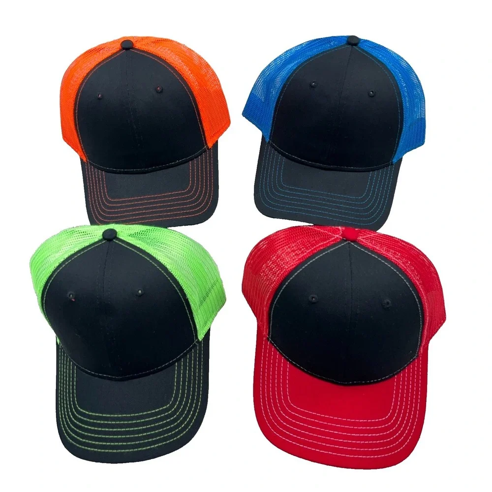 Otto Blank Trucker Hat Lot Cap Snapback Mesh Back Retro Deadstock Mixed Bundle 4